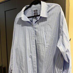 GAP Canada - Organic Cotton Poplin Big Shirt (blue, sz L)